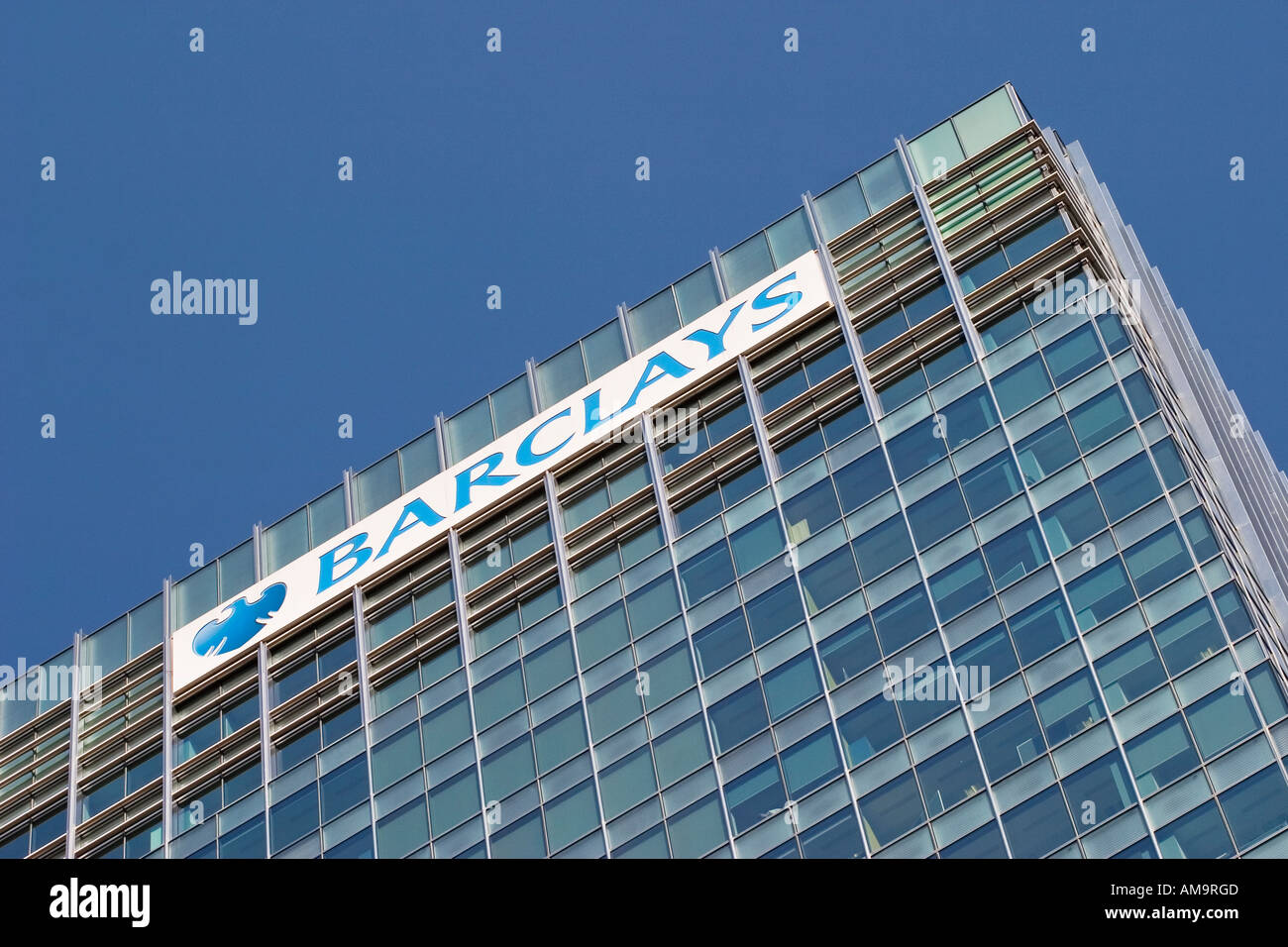 Barclays Bank global headquarters ein Churchill Place Canary Wharf London Stockfoto