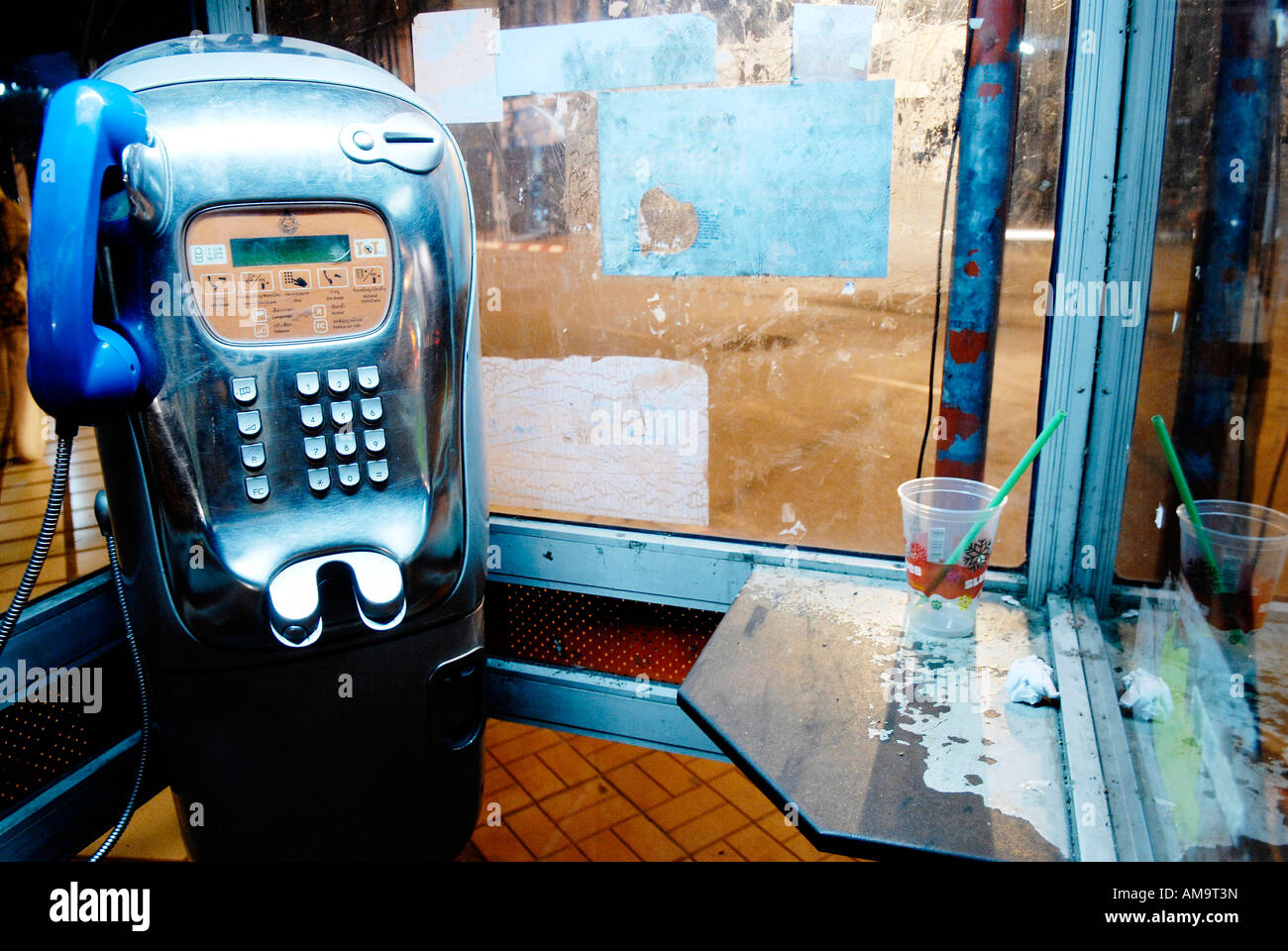 öffentliches Telefon box Chiang Mai thailand Stockfoto