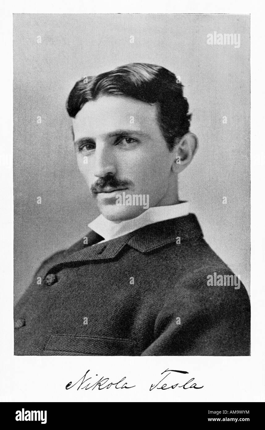 Nikola Tesla der serbischen Wissenschaftler und Erfinder, der seinen Namen in Amerika vor allem auf dem Gebiet der Elektrizität gemacht Stockfoto