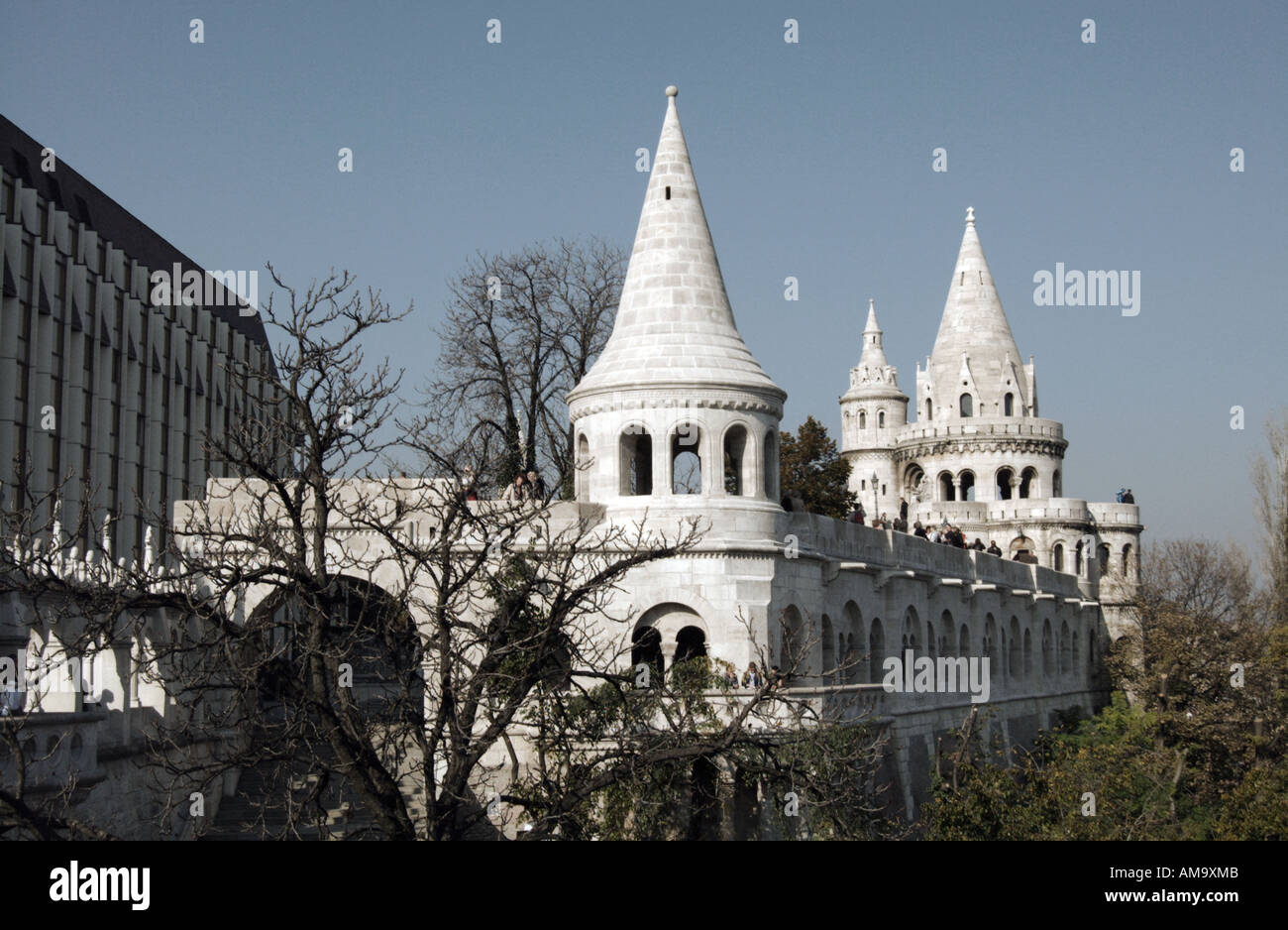 Hügel Fishermans Bastion Halaszbastya Budapest Ungarn Osteuropa EU UE Stockfoto