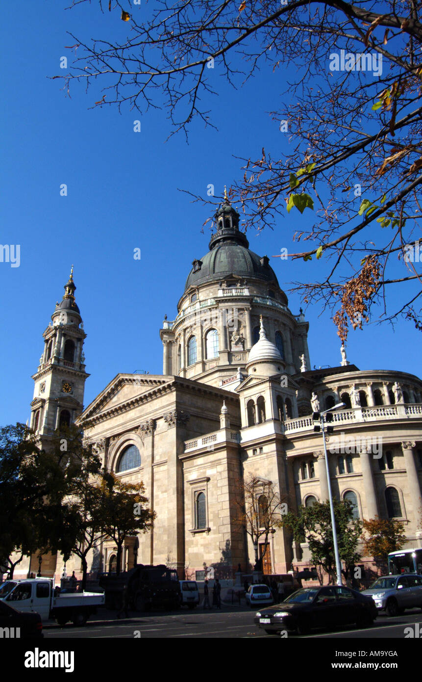 St Stephen Basilika auf der "Pest" Seite des Budapest Ungarn Europa EU UE Stockfoto