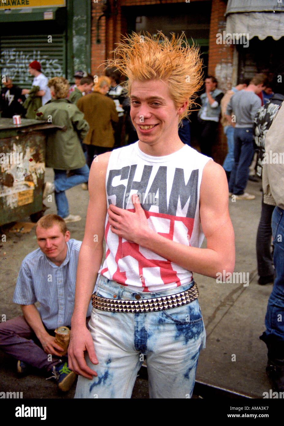 Punks der 80er Jahre in New York Stockfoto