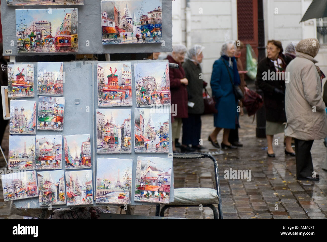 Montmartre-Viertel von Paris Frankreich Stockfoto