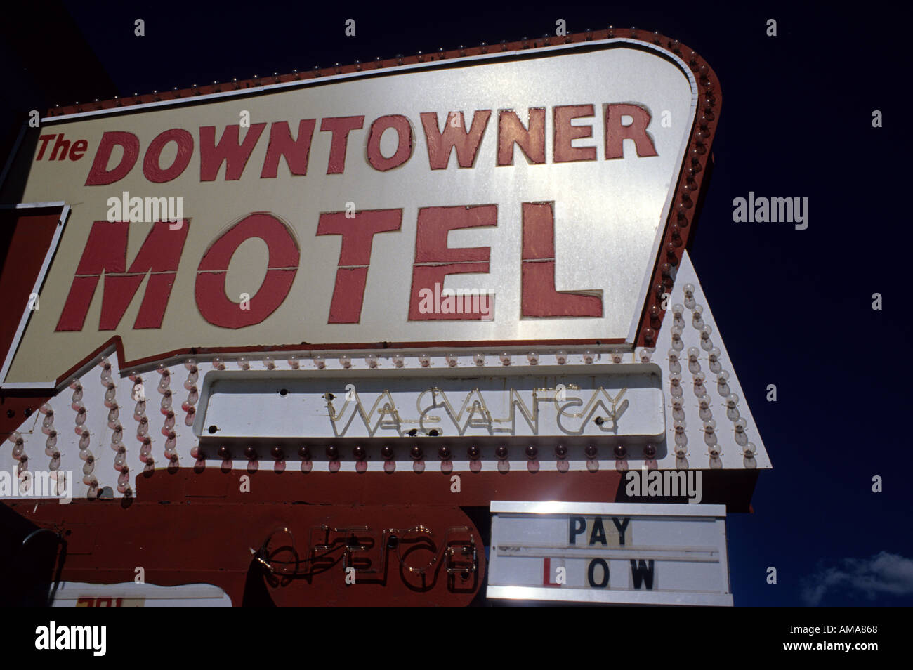 Motel-Schild Williams Arizona USA Stockfoto