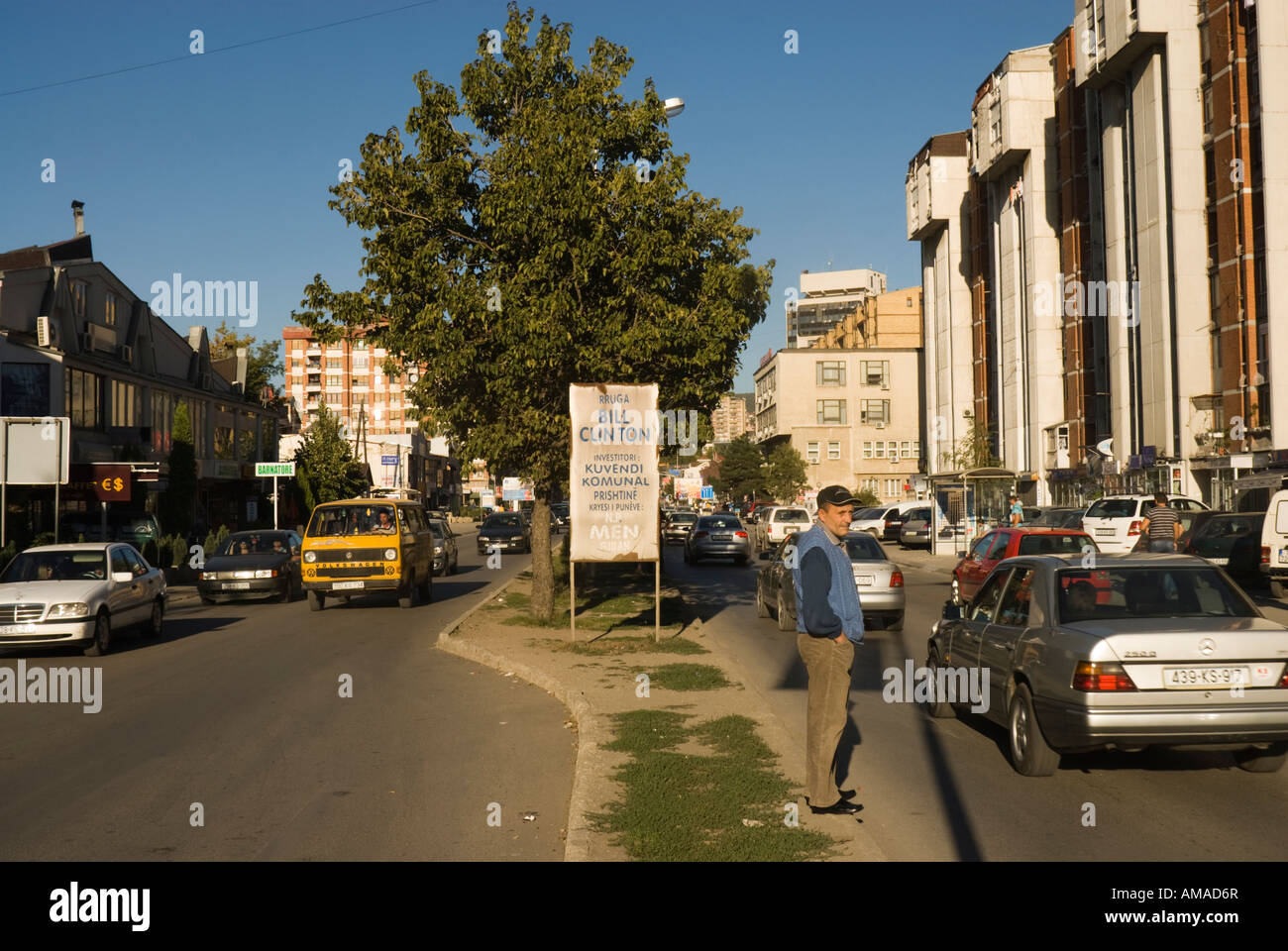 Bill Clinton Boulevard, Prishtina, Kosovo Stockfoto