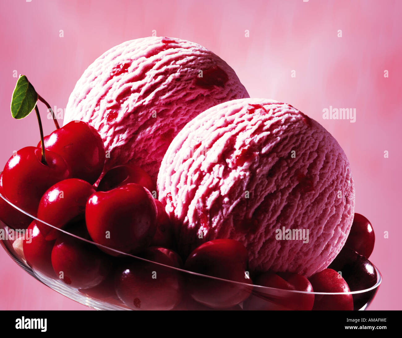Kirsche Eis, close-up Stockfoto