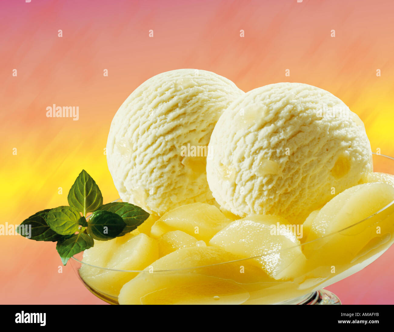 Birne-Eis Stockfoto