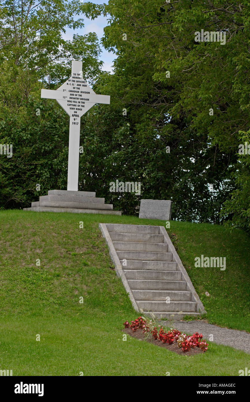 Denkmal für die kanadischen Soldaten im ersten Weltkrieg innerhalb der Zitadelle in Québec (Stadt starben) Stockfoto