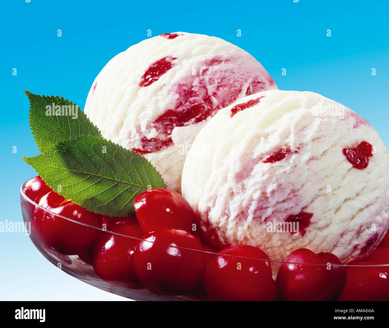 Kirsche Eis Stockfoto