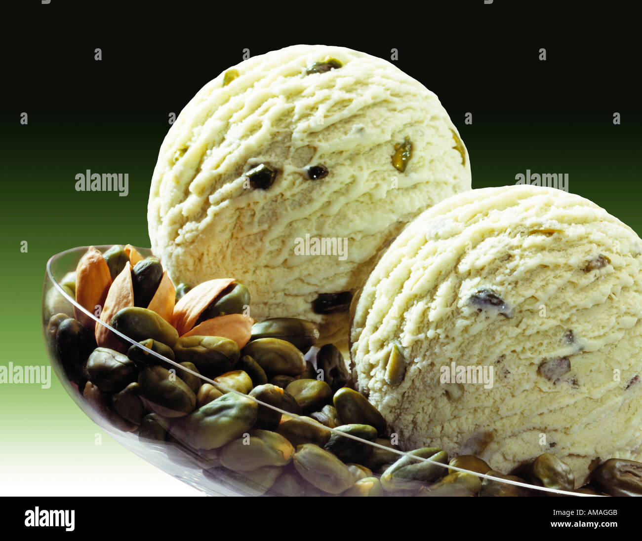 Pistazieneis, close-up Stockfoto