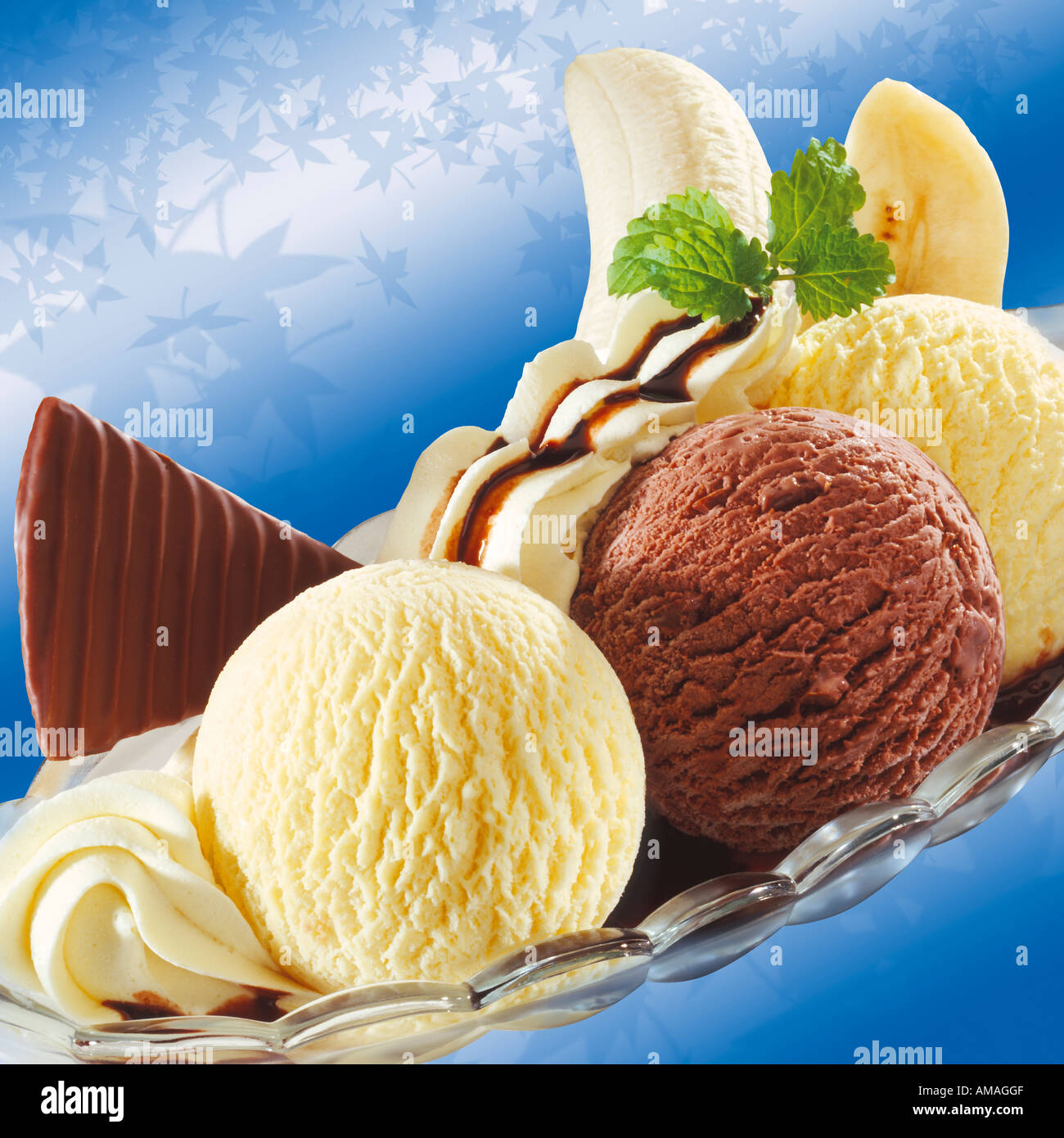 Bananensplit Stockfoto