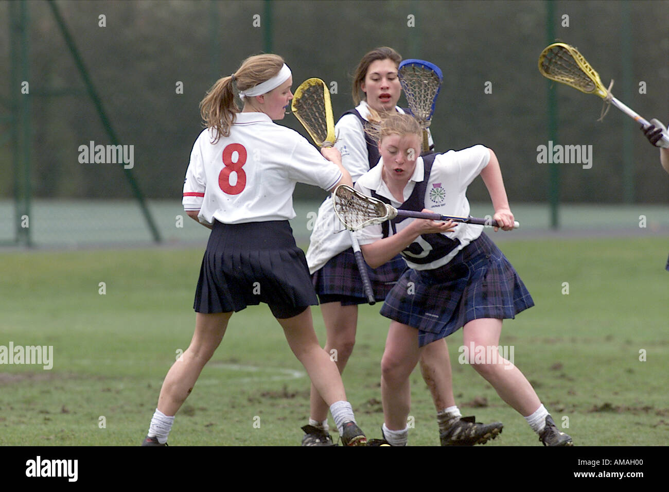 LACROSSE U21 HOME INTERNATIONAL IN PURLEY SPORT CLUB ENGLAND V SCHOTTLAND Stockfoto