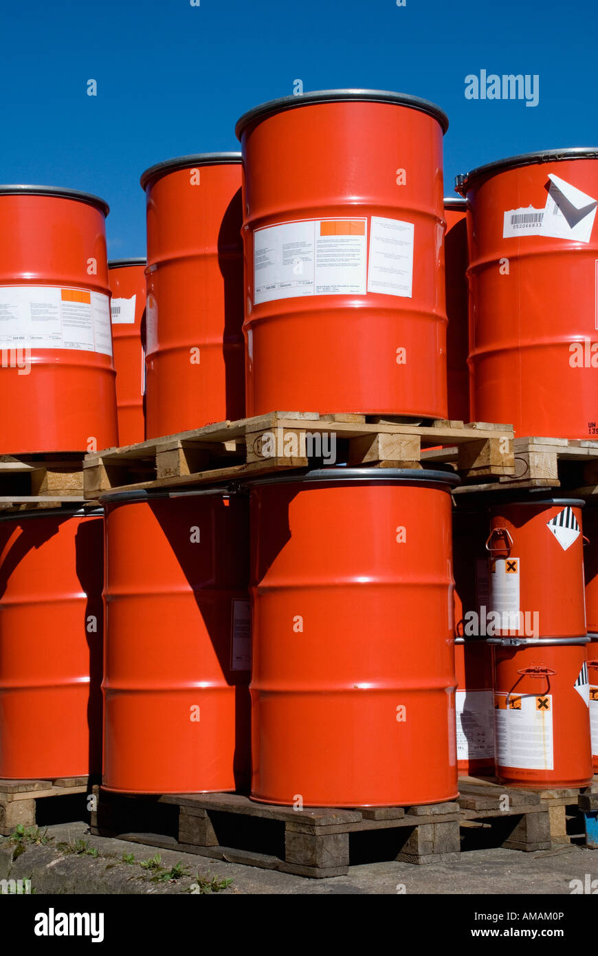 Gestapelte Container Stockfoto