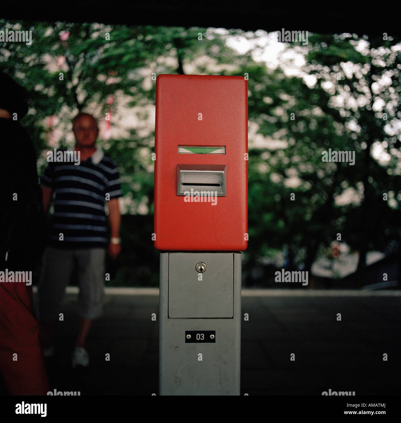 Ein Fahrkartenautomat Stockfoto