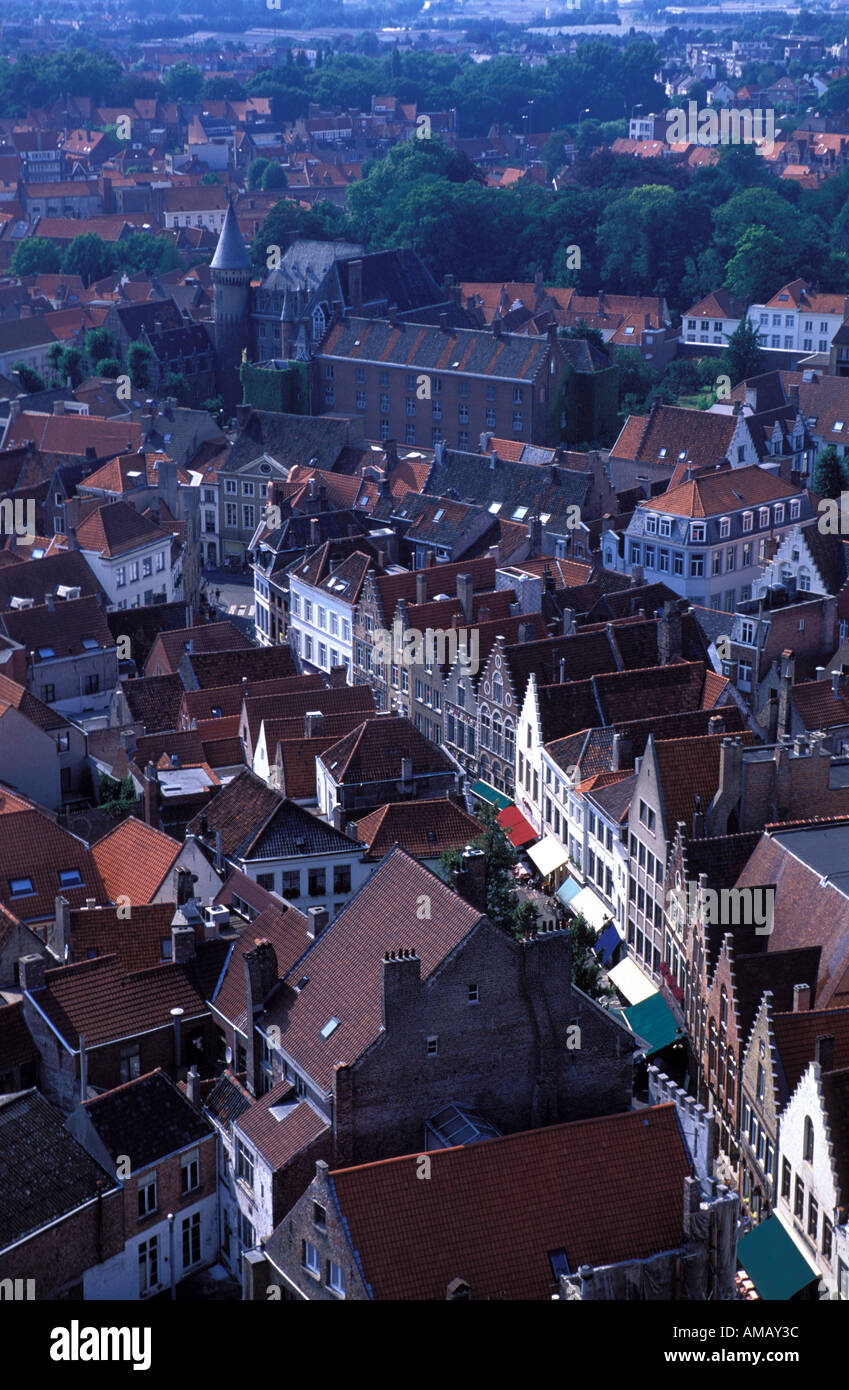 Brugge Stadtansicht von historischem Zentrum Stockfoto