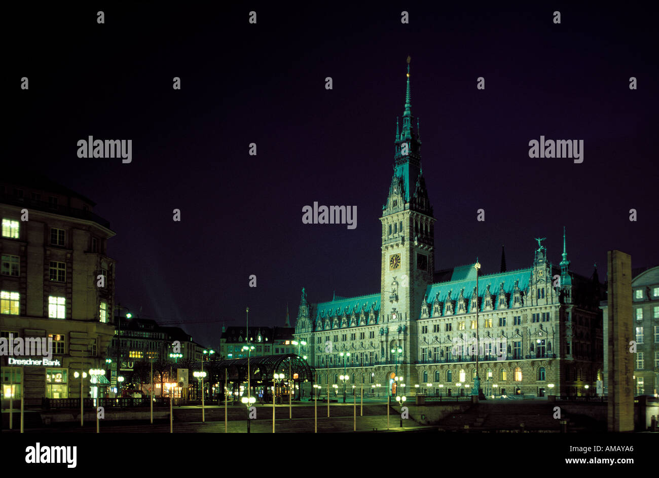 Hamburger Rathaus Stockfoto
