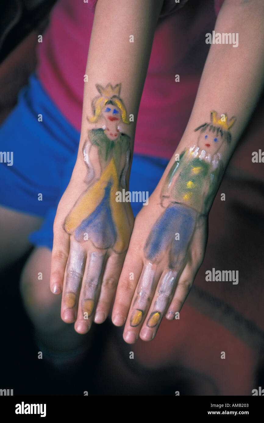 Body Painting hands Stockfoto