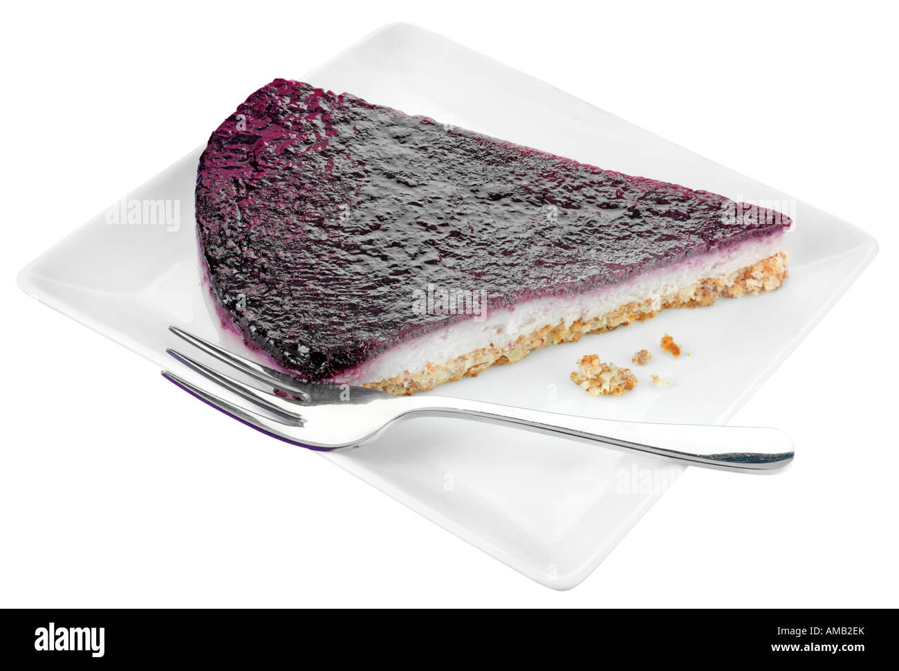 BLAUBEER-KÄSEKUCHEN Stockfoto