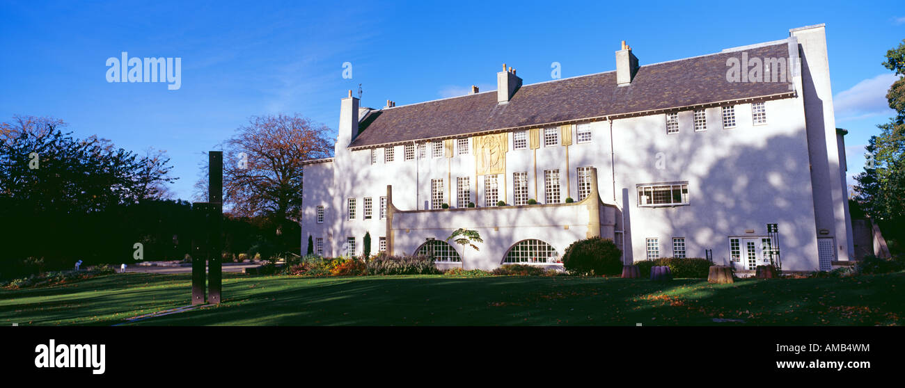 Panorama Fassade des Hauses für eine Art Lover Bellahouston Park, Glasgow, Schottland Stockfoto