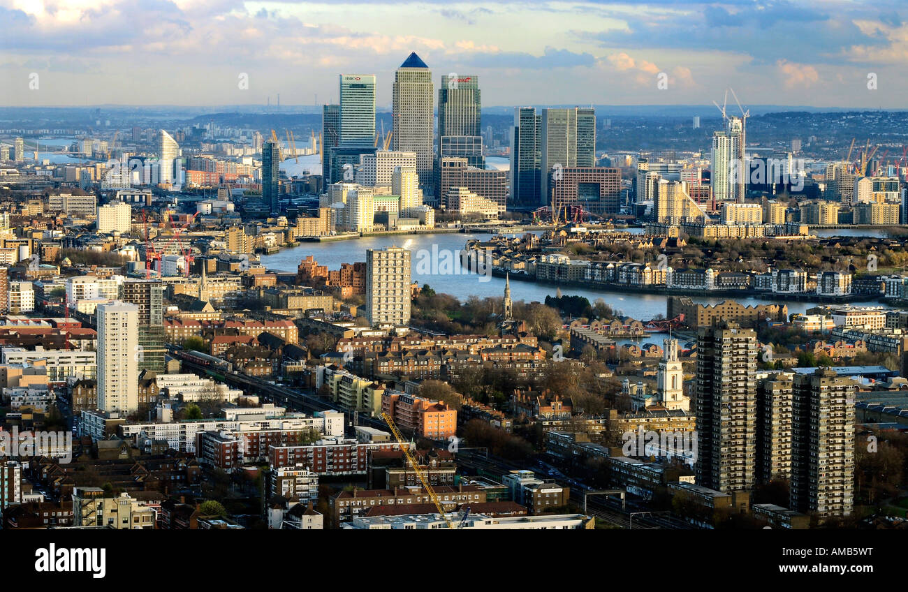 Ansicht von London aus dem obersten Stockwerk des Gebäudes Gherkin. Bild von Patrick Steel patricksteel Stockfoto