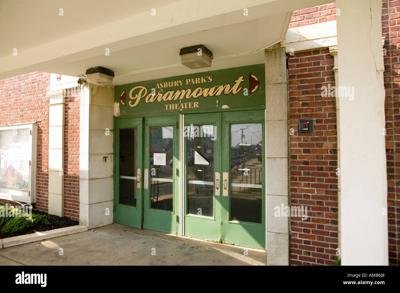 Alten Paramount anmelden Kino in Asbury Park Seite Strandresort in New Jersey USA Sommer 2006 Stockfoto