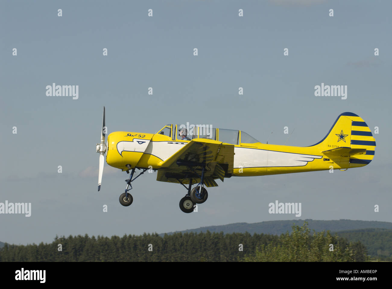 Jakowlew Jak-52. Ehemalige sowjetische militärisches Schulflugzeug, Deutschland, Saarland Stockfoto