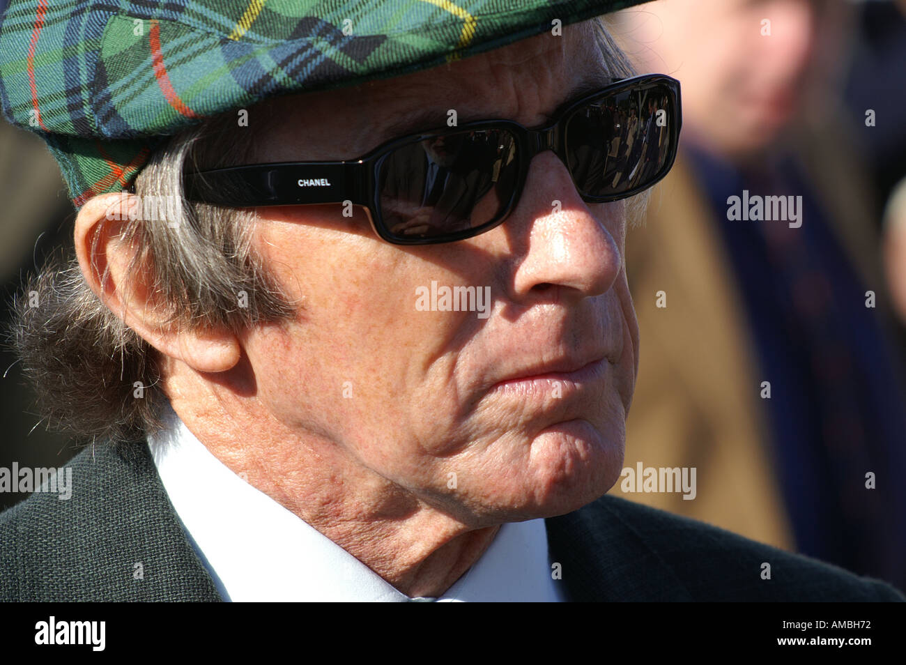 Sir Jackie Stewart interviewt in Goodwood Stockfoto