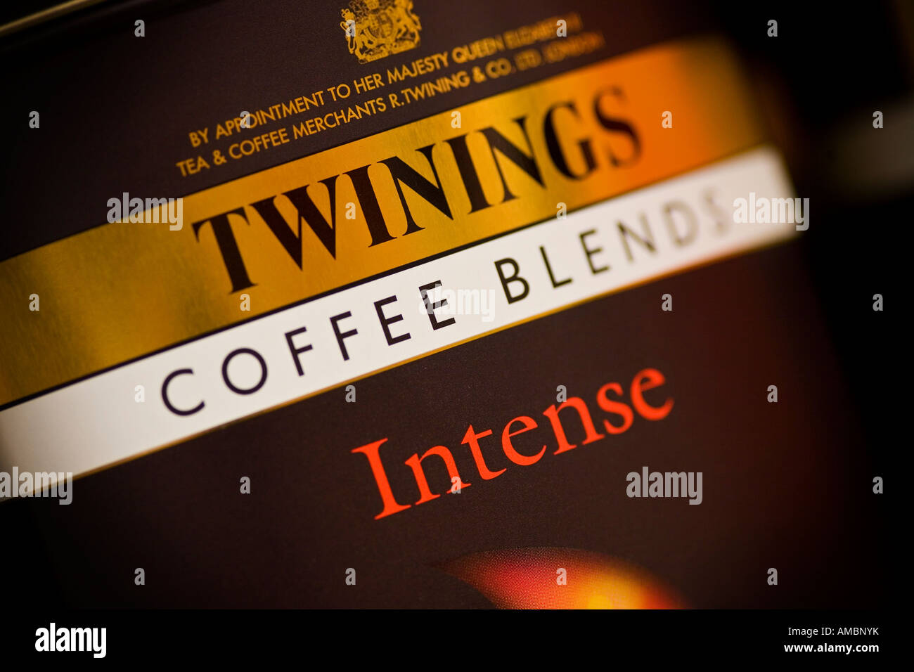 Twinings intensiver Kaffee Mischungen Twinings ist eine Marke der Associated British Foods Stockfoto