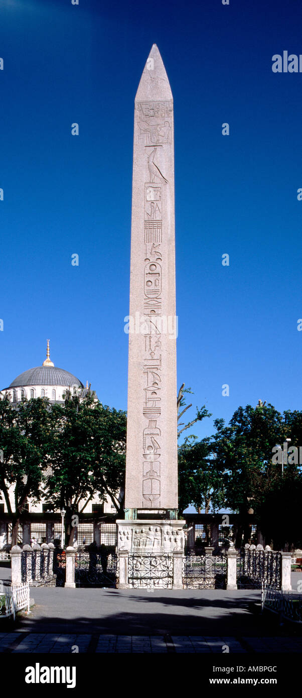 Der Obelisk Theodosius, Hippodrom, Istanbul, Türkei Stockfoto