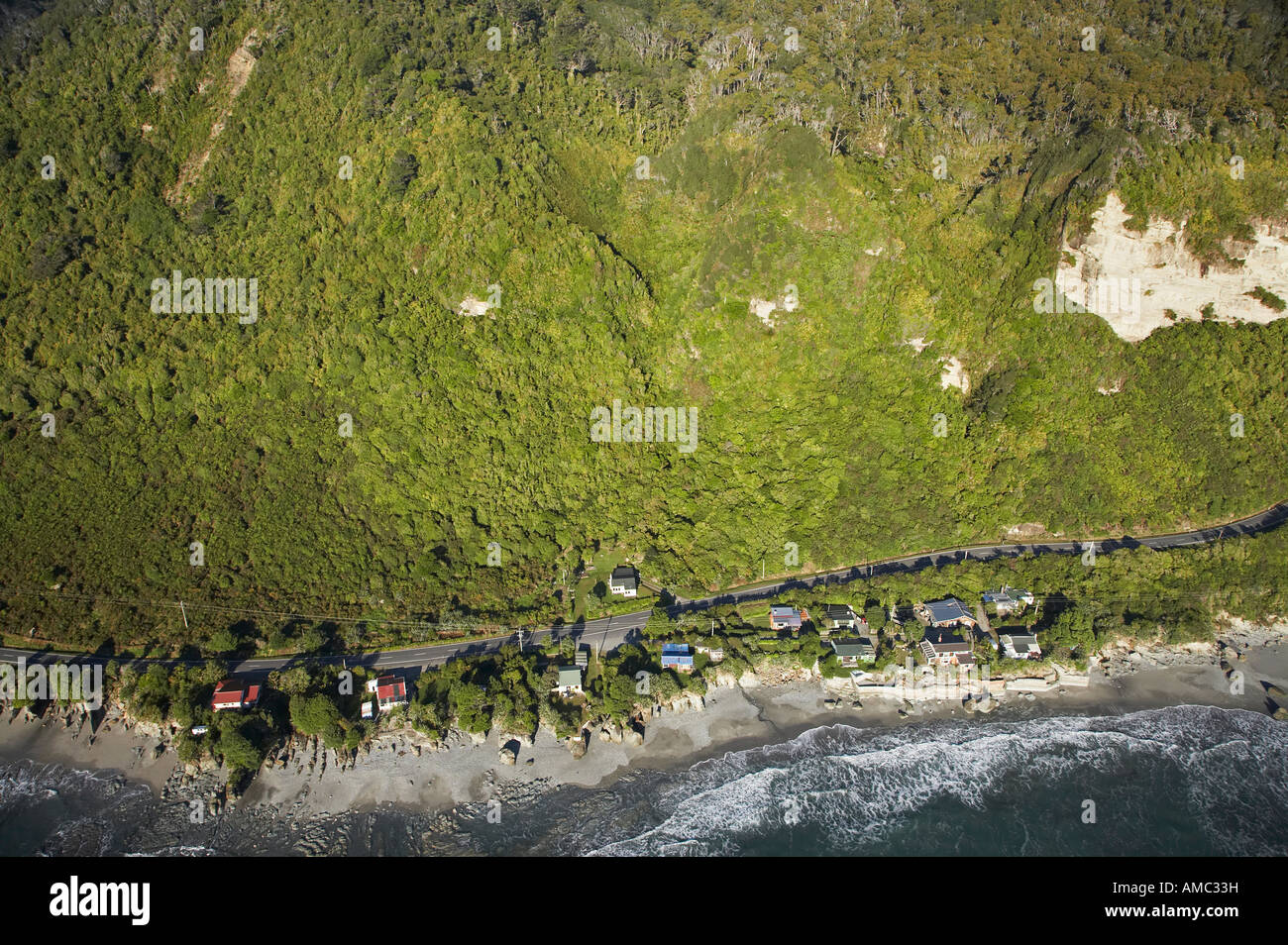 Greigs Westküste Südinsel Neuseeland Antenne Stockfoto