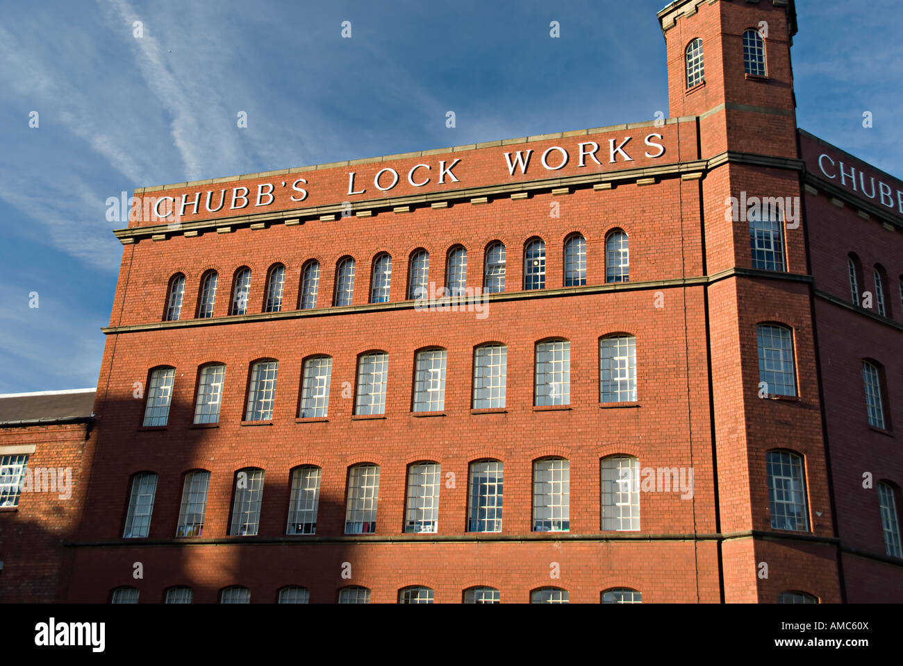 Das Chubb-Schloss funktioniert die alten Chubb Lock-Fabrik im Zentrum von Wolverhampton beherbergt heute die Leuchtturm-Kino und Kunst-Galerie Stockfoto