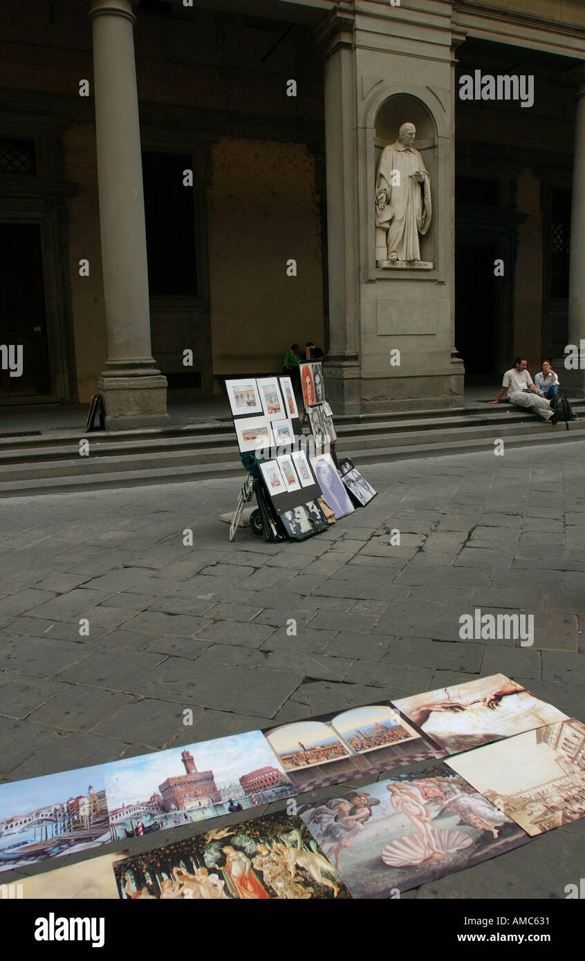 Die Galerie der Uffizien in Florenz Italien Stockfoto