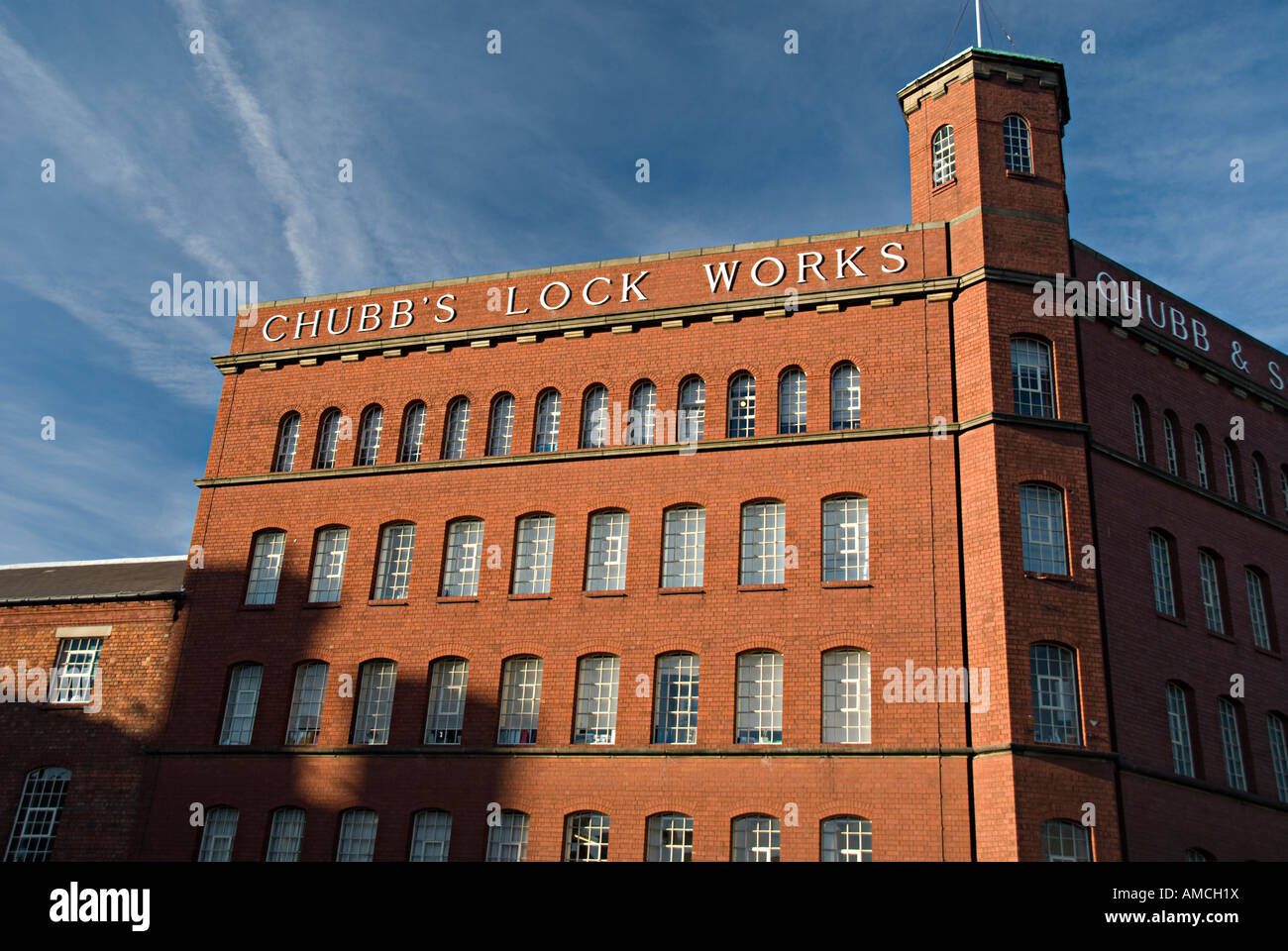 Das Chubb-Schloss funktioniert die alten Chubb Lock-Fabrik im Zentrum von Wolverhampton beherbergt heute die Leuchtturm-Kino und Kunst-Galerie Stockfoto