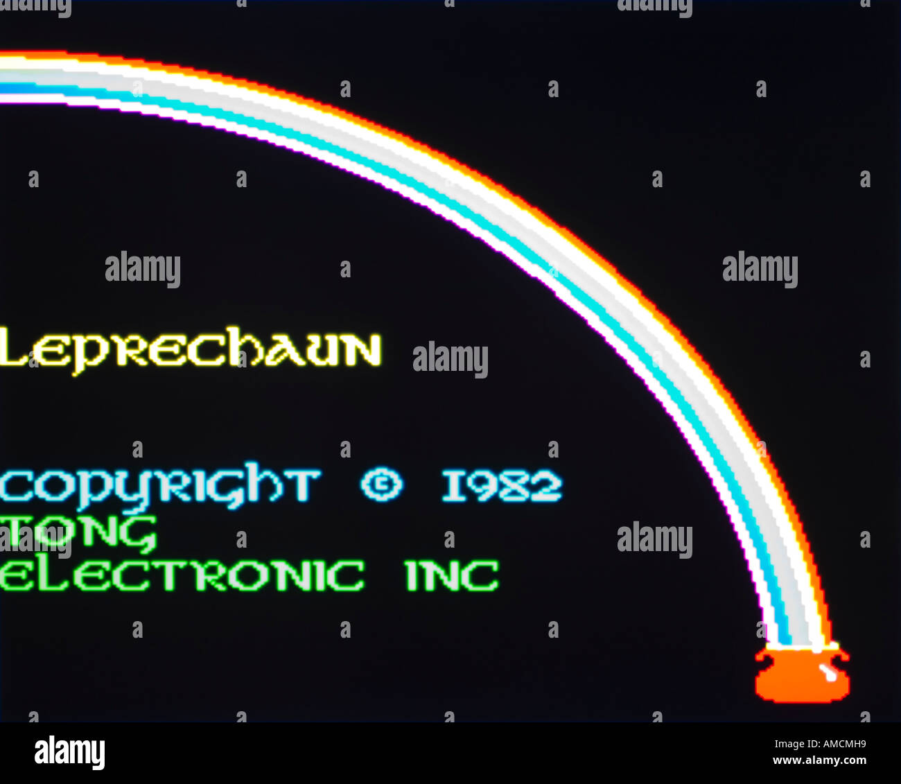 Leprechaun Tong elektronische Inc 1982 Vintage Arcade Videospiel Screenshot - nur zur redaktionellen Nutzung Stockfoto