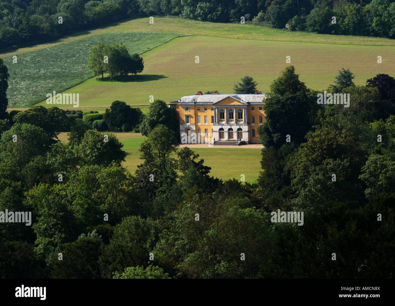 West Wycombe Park in Buckinghamshire, England. Eine beliebte Unterkunft National Trust, Drehort und sportliche Estate. Stockfoto