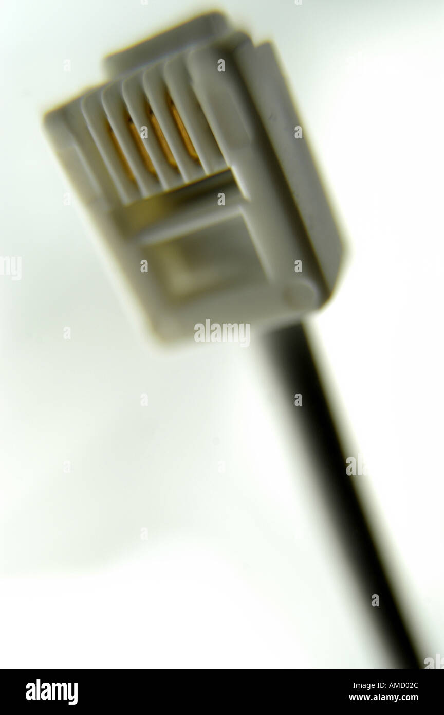 Telefon Verbindung Apparat Linie Socket m vertikal Stockfoto