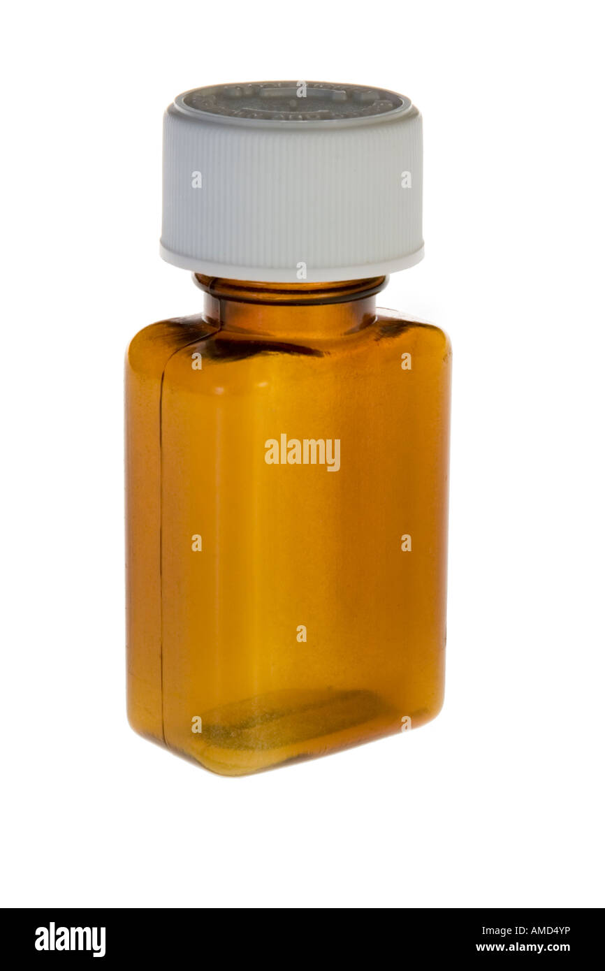 Pille-Flasche in einem Winkel Stockfoto
