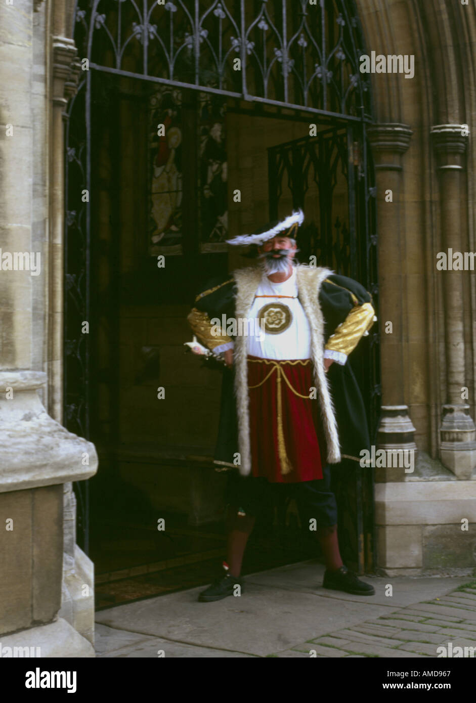 Henry V111 steht auf dem Portal von St. James Kirche Louth Lincolnshire Stockfoto
