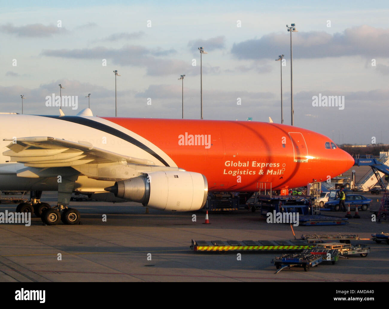 Flughafen Manchester UK TNT Global Express Flugzeugen A300 Stockfoto