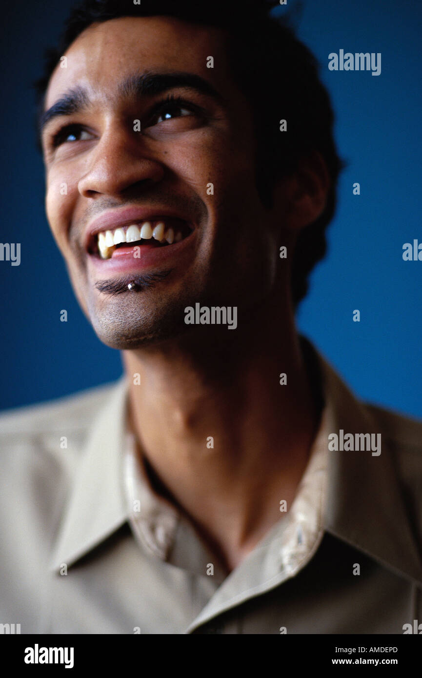 Porträt des Menschen lächelnd Stockfoto
