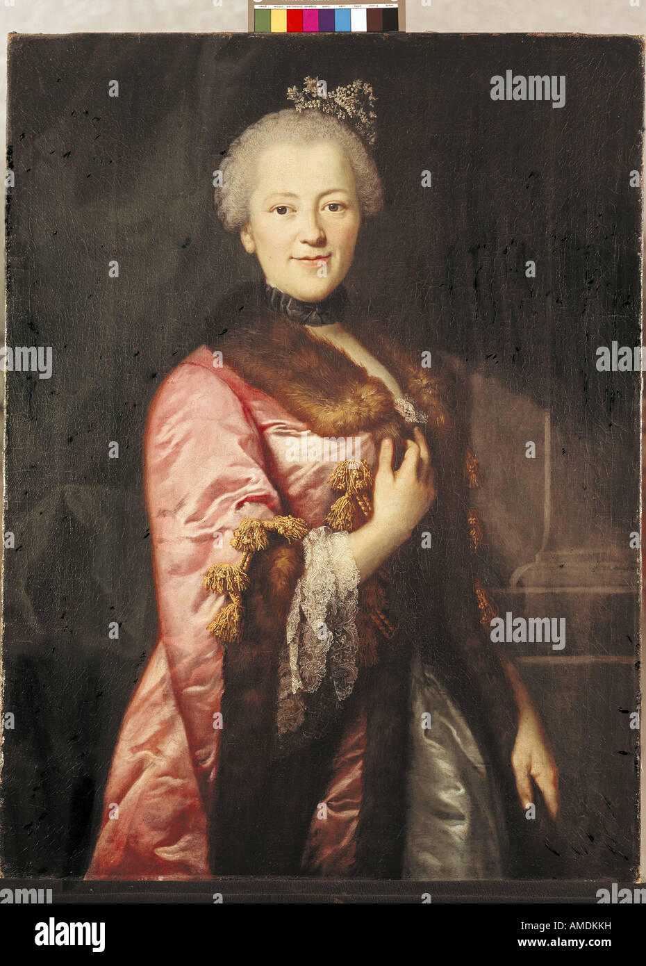"Bildende Kunst, Graff, Anton, (1736-1813), Malerei,"Johann Jakobina Magdalena von Pfister", 1763, deutsche Barockgalerie, Augsburg Stockfoto