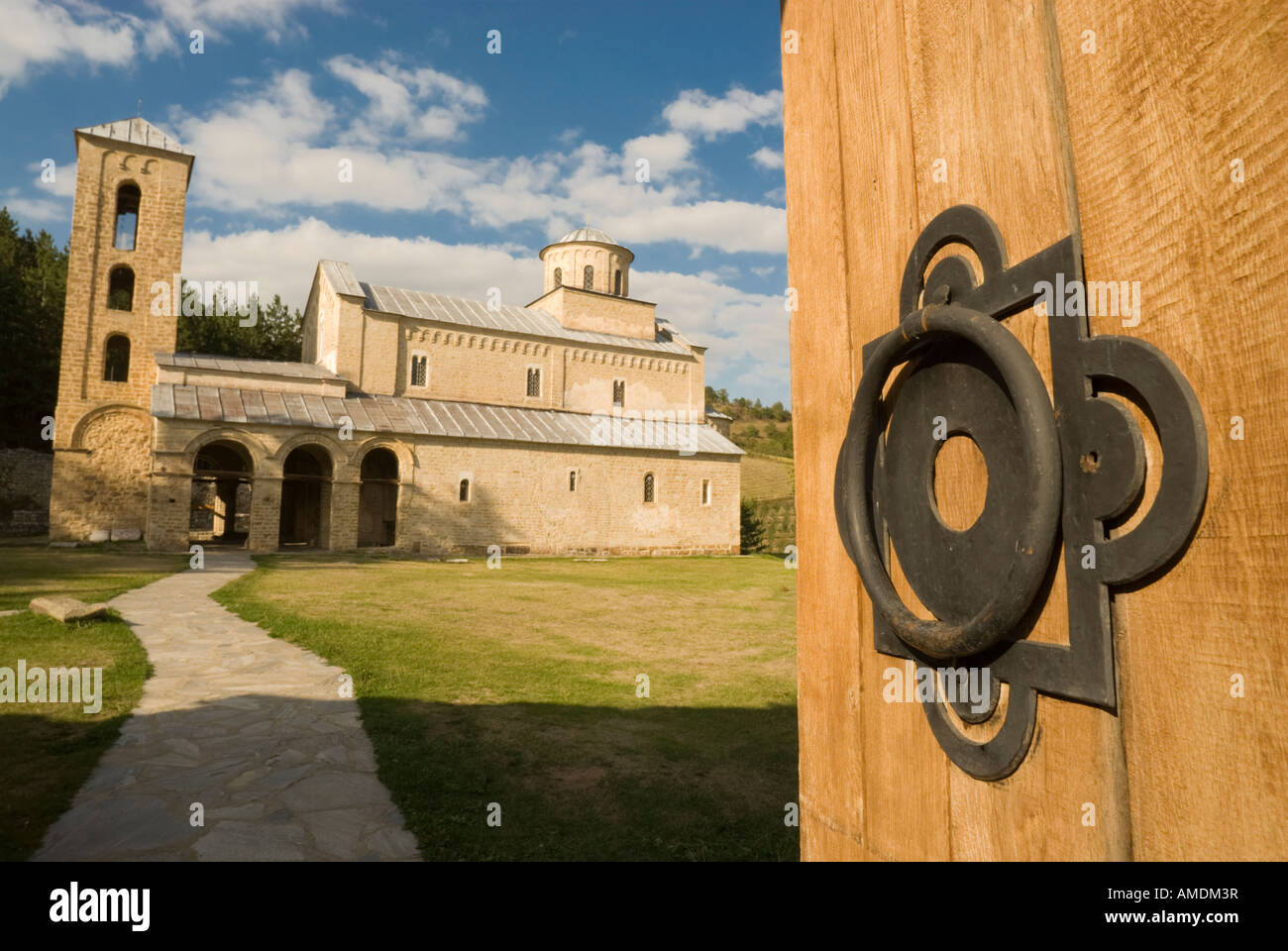 Eingang zum Kloster Sopocani, Novi Pazar, Serbien Stockfoto