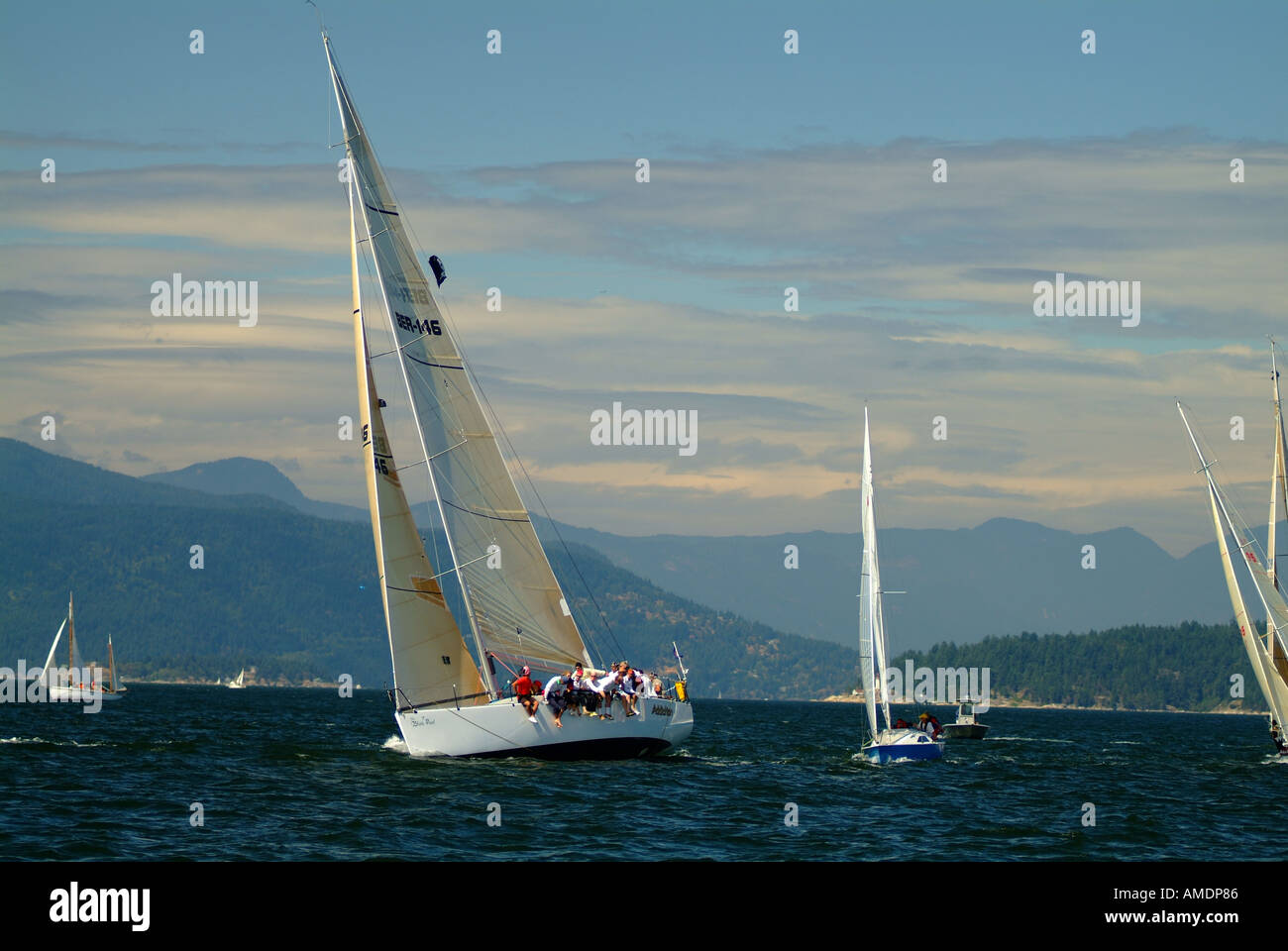 Großen super Yacht racing Stockfoto