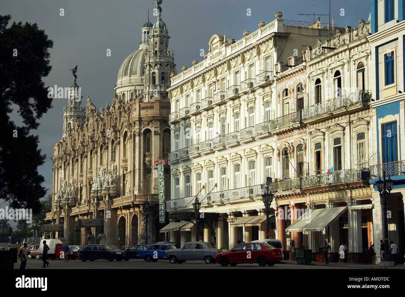 Hotel Inglaterra und Gran Teatro Parque Central Havanna Kuba Stockfoto