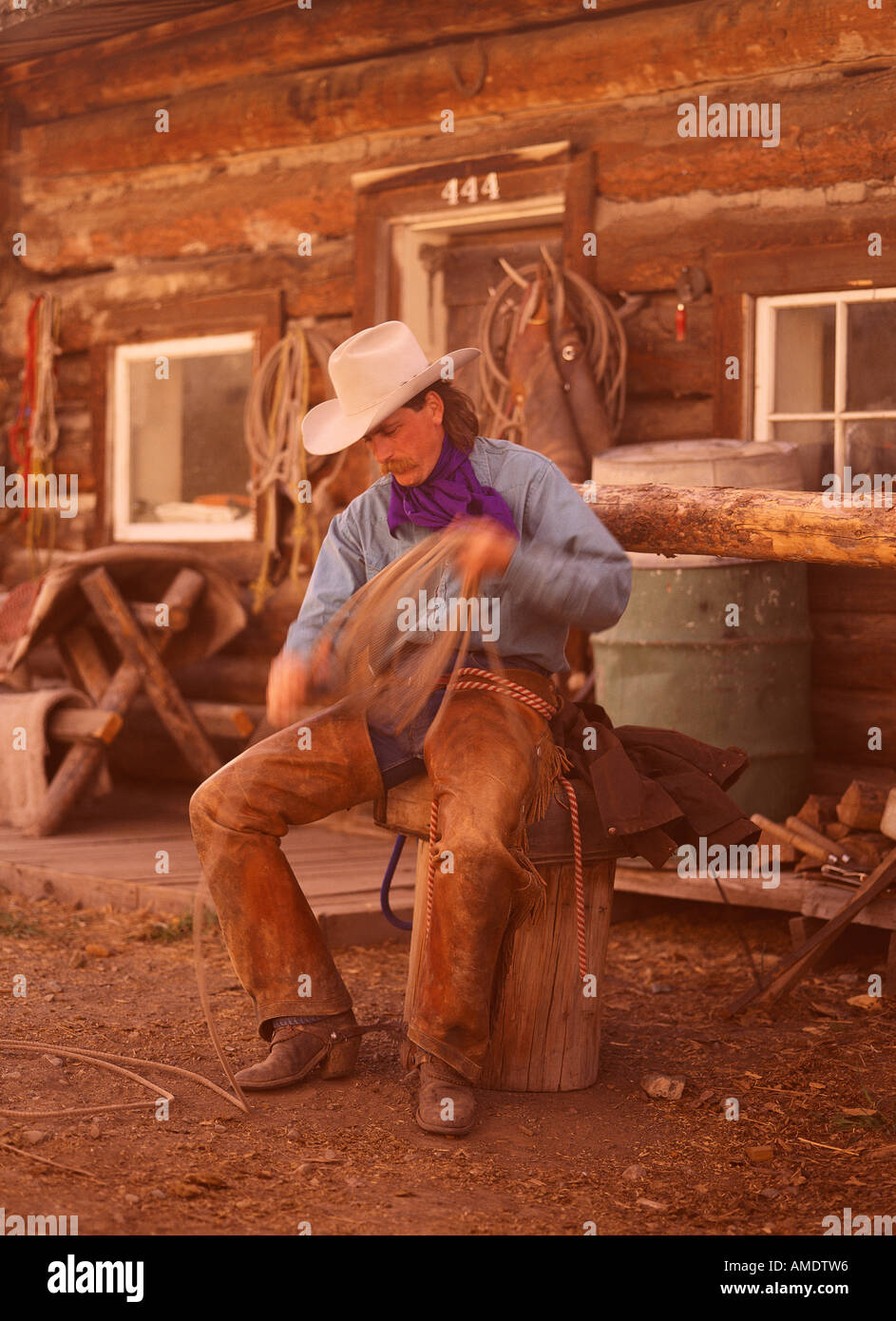 Cowboy, Douglas Lake Ranch-Britisch-Kolumbien, Kanada Stockfoto