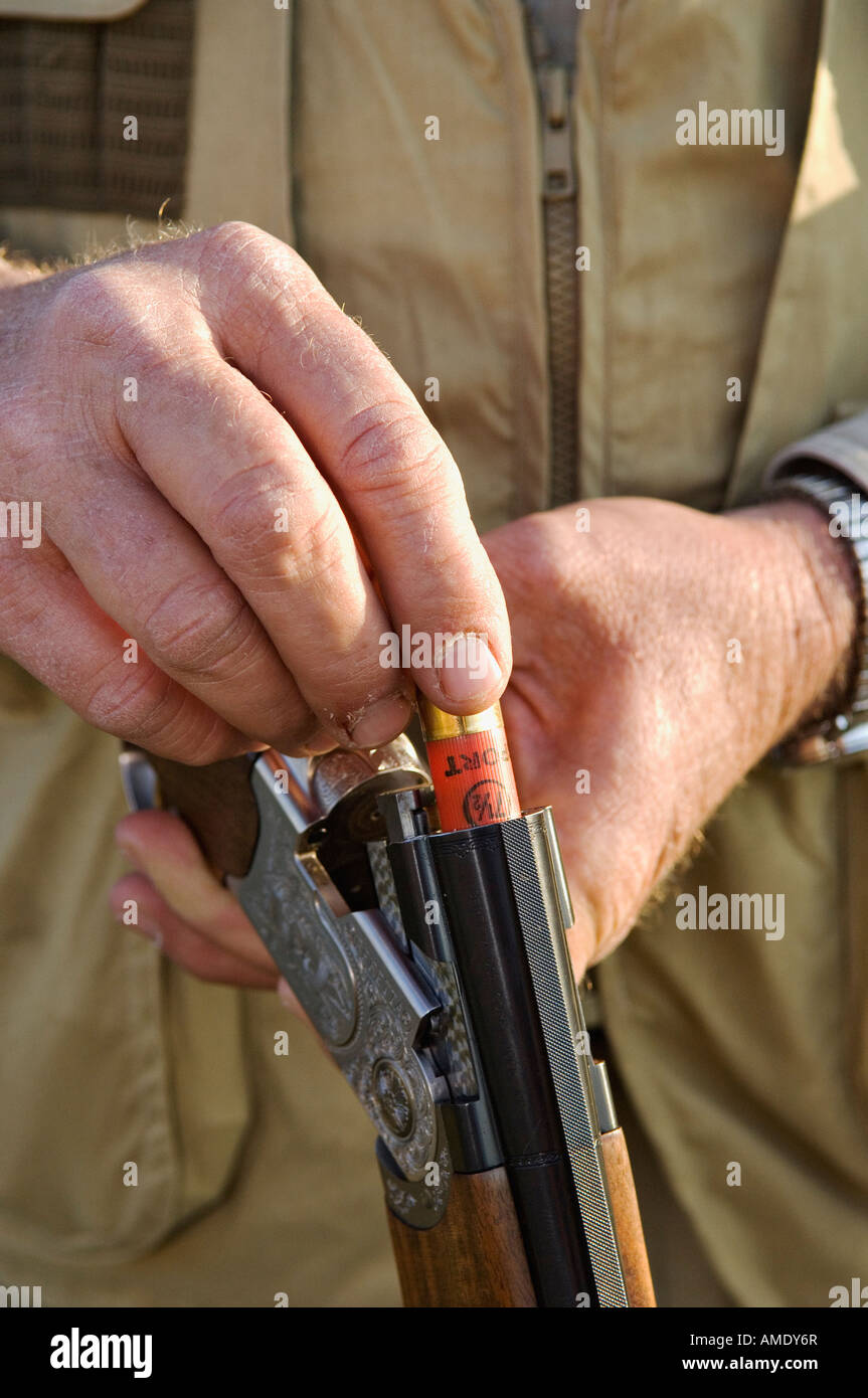 Hunter laden Beretta 28 Gauge Shotgun Deer Creek Lodge Kentucky Stockfoto