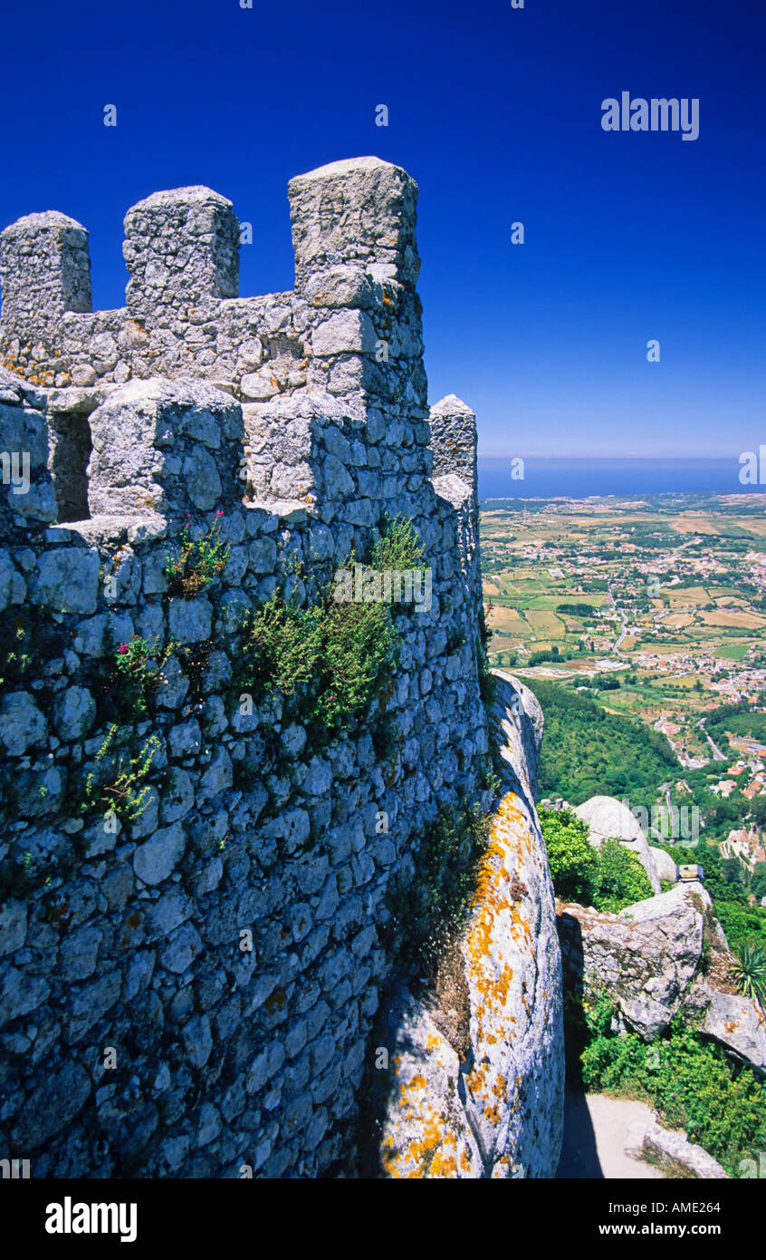 Maurische Burg - Castelo Dos Mouros, Sintra, Lissabon, Portugal Stockfoto