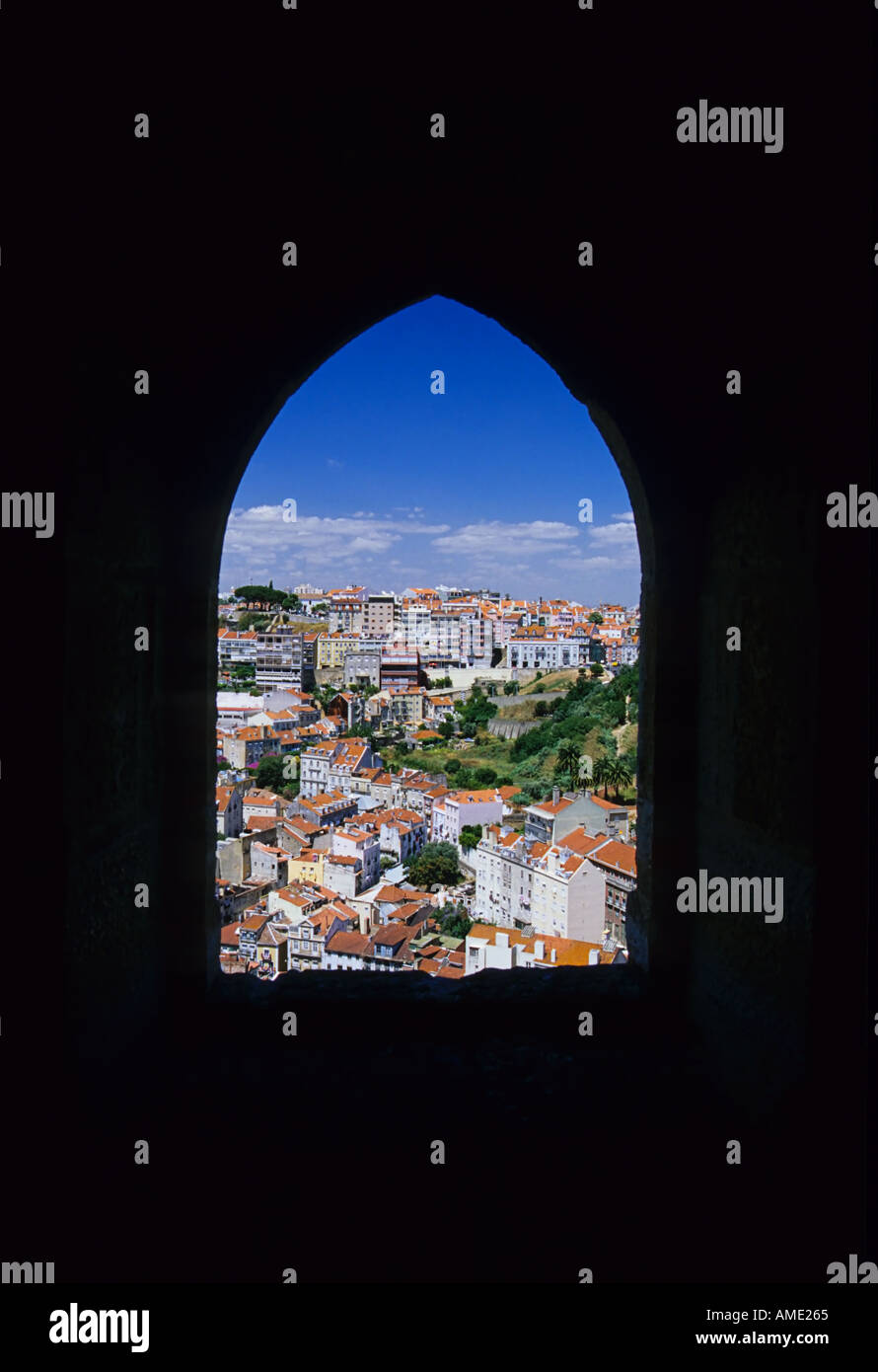 Burg von Saint George - Castelo de Sao Jorge, Lissabon, Portugal Stockfoto