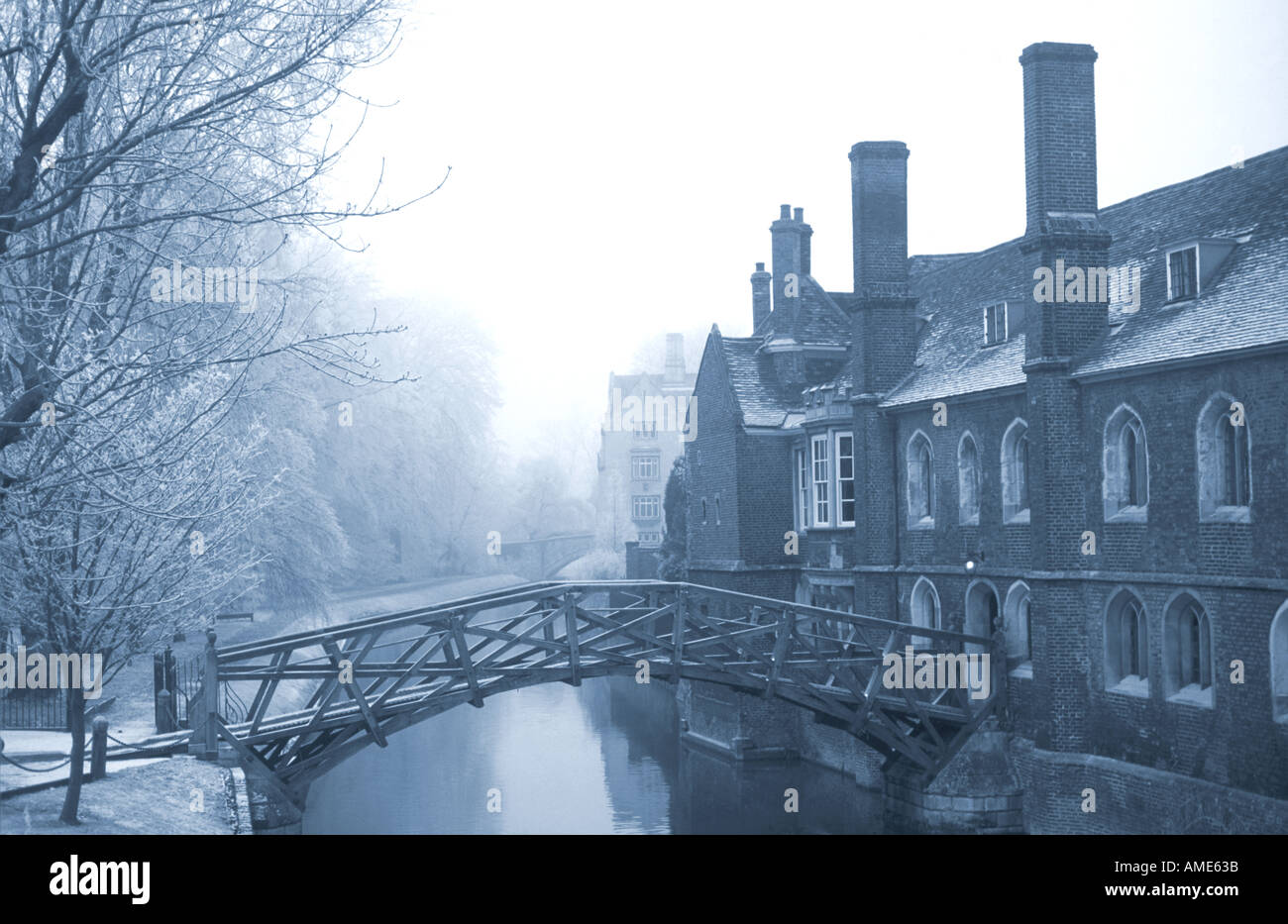 Großbritannien, Cambridge, Mathematische Brücke über den Fluss Cam Stockfoto