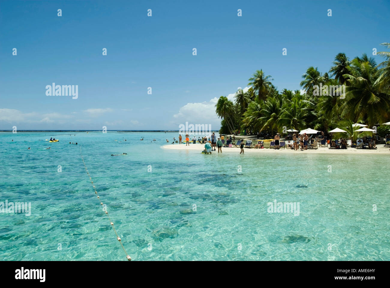 Taha'a, Französisch-Polynesien. Motu Mahana Stockfoto